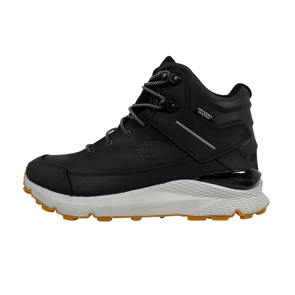 The North Face Vals Mid Hiking Boot Mens 10 Black Leather Waterproof All Terrain